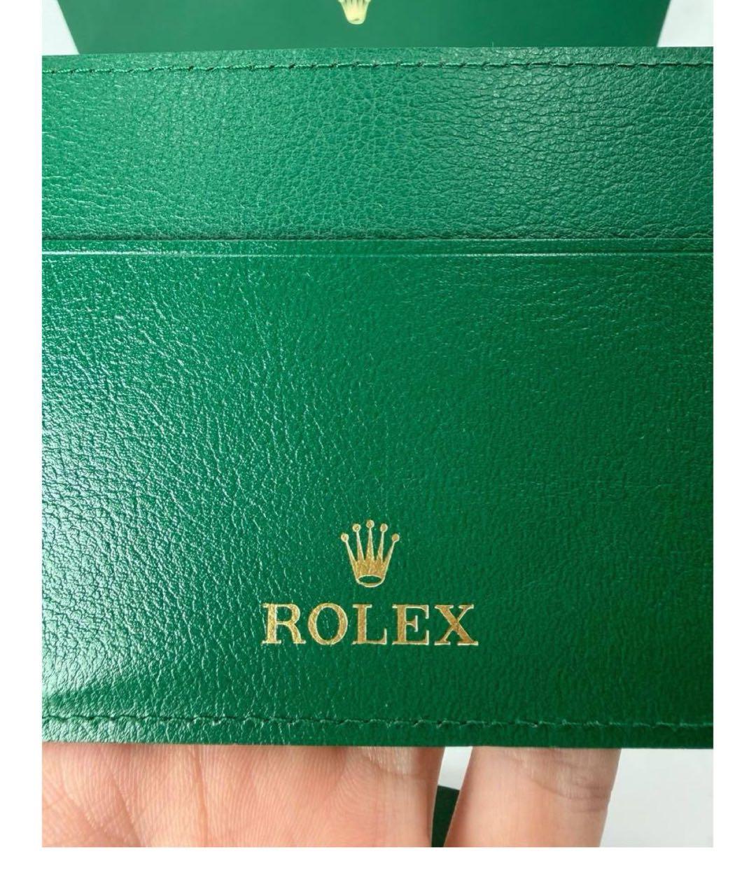 ROLEX Зеленый кожаный кардхолдер, фото 5