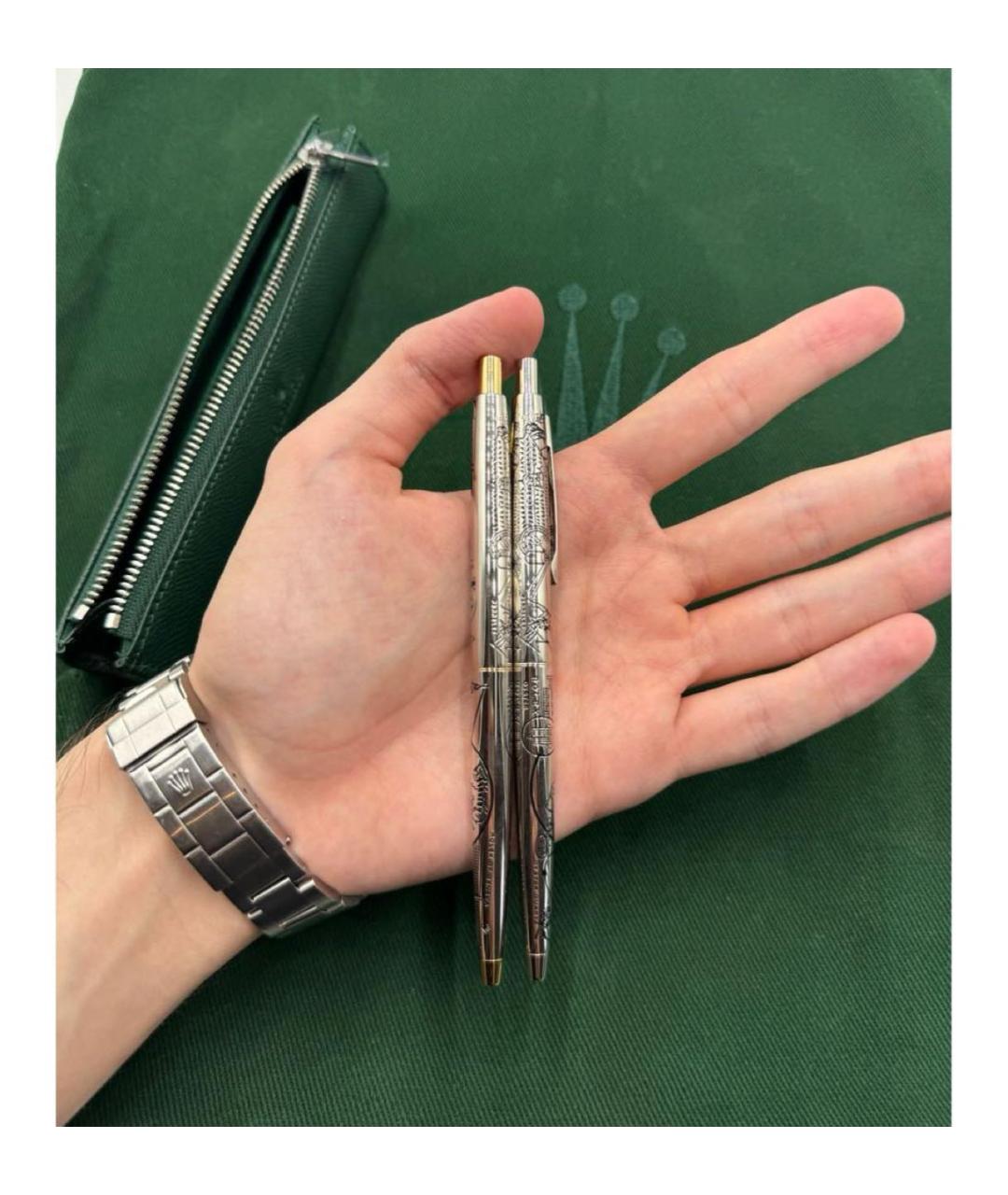 ROLEX Золотая металлическая шариковая ручка, фото 4
