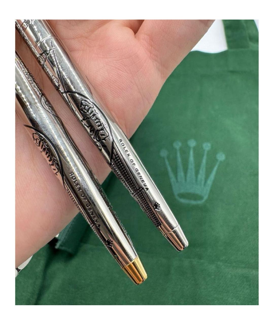 ROLEX Золотая металлическая шариковая ручка, фото 7