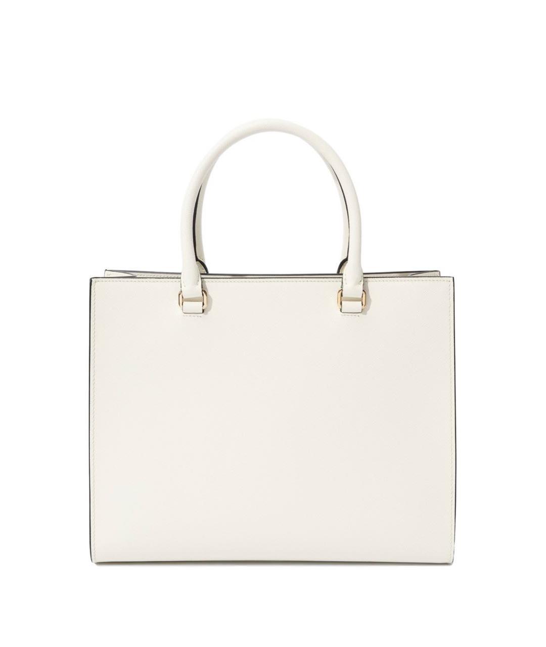 PRADA Белая кожаная сумка тоут, фото 3