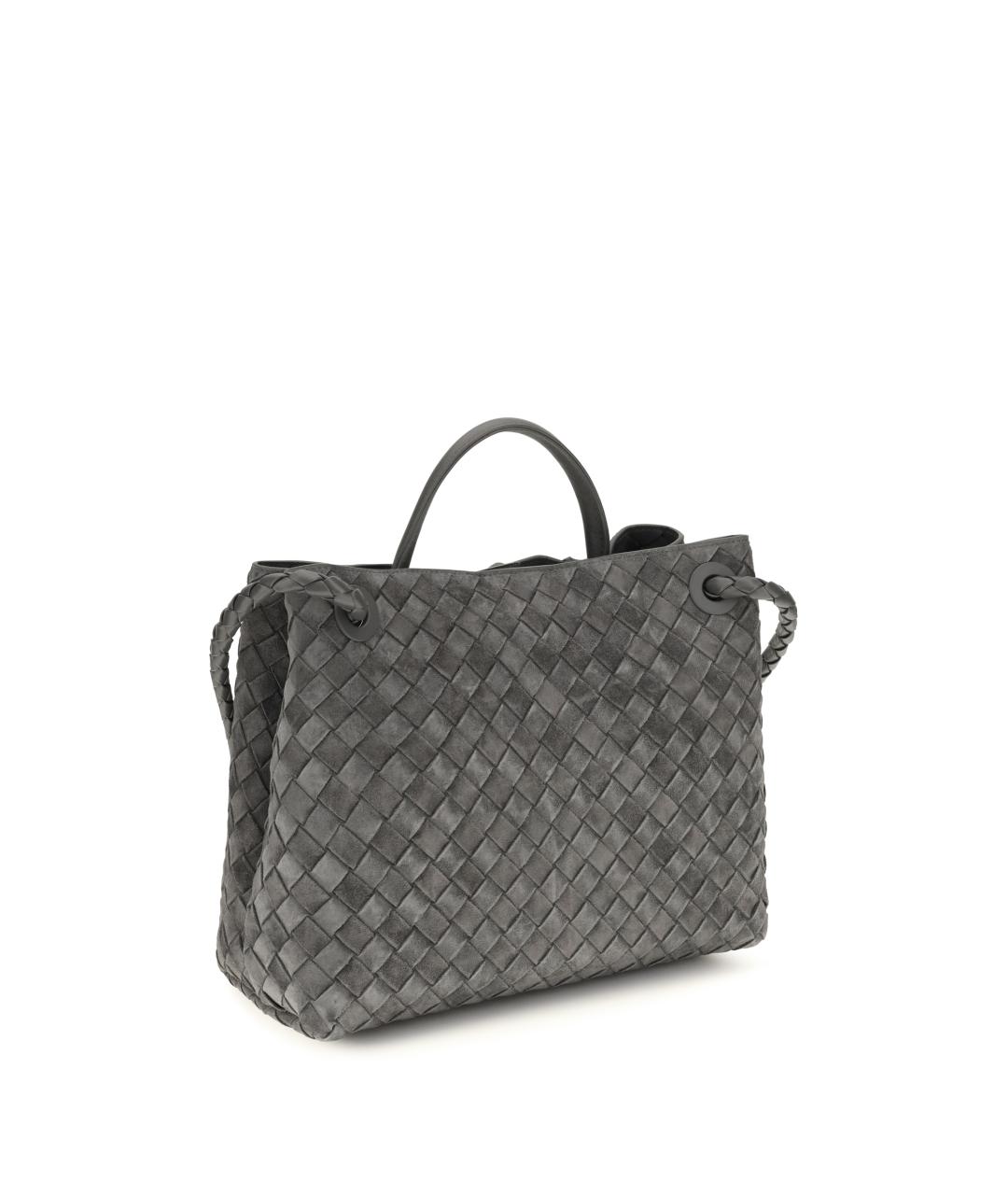 BOTTEGA VENETA Серая замшевая сумка тоут, фото 3