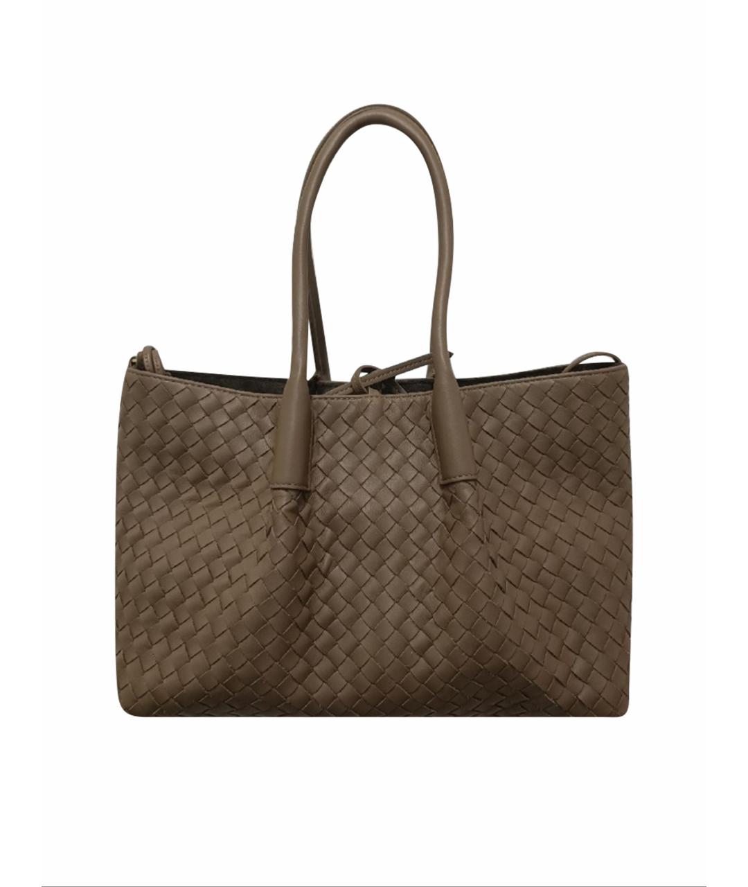 BOTTEGA VENETA Бежевая кожаная сумка через плечо, фото 1