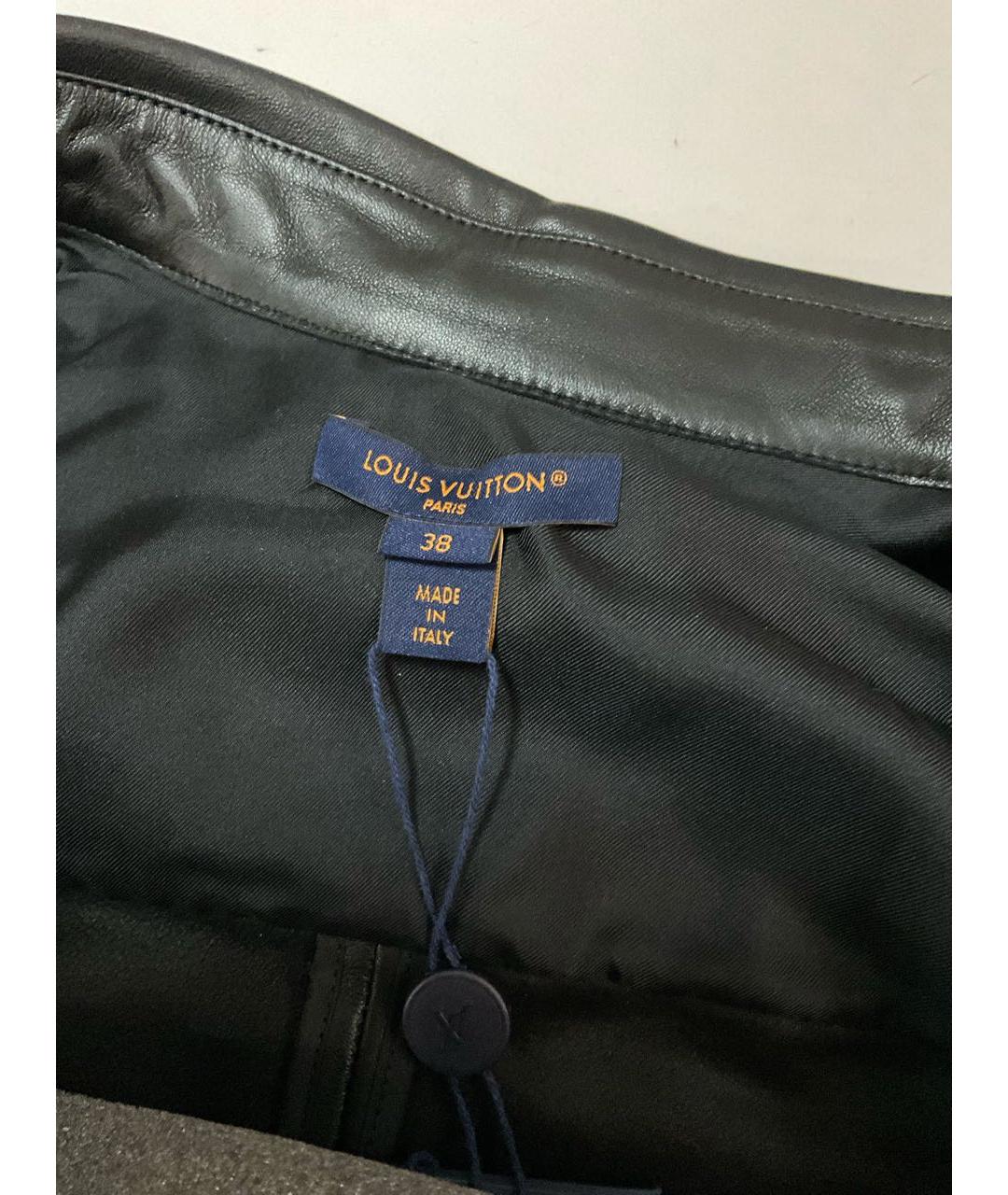 LOUIS VUITTON Черная кожаная рубашка, фото 6