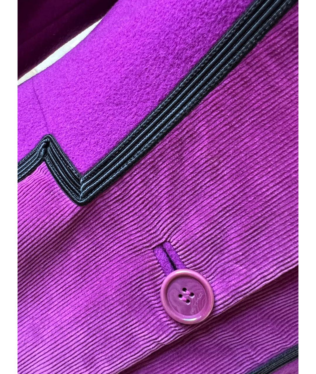 ETRO Фуксия шерстяное пальто, фото 5