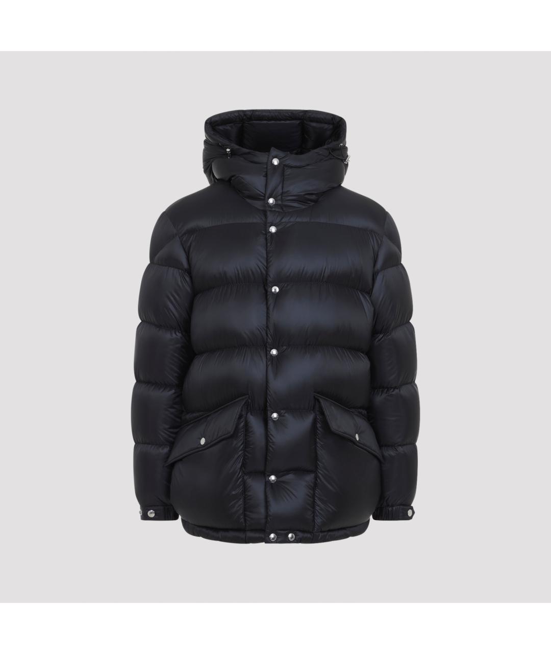 MONCLER Черный полиамидовый пуховик, фото 2