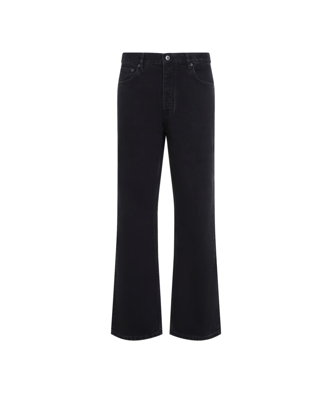 OFF-WHITE Черные хлопковые прямые джинсы, фото 1
