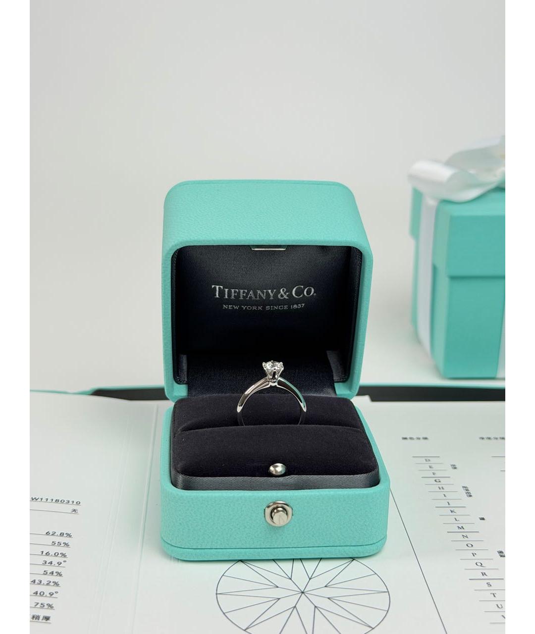 TIFFANY&CO Белое платиновое кольцо, фото 4