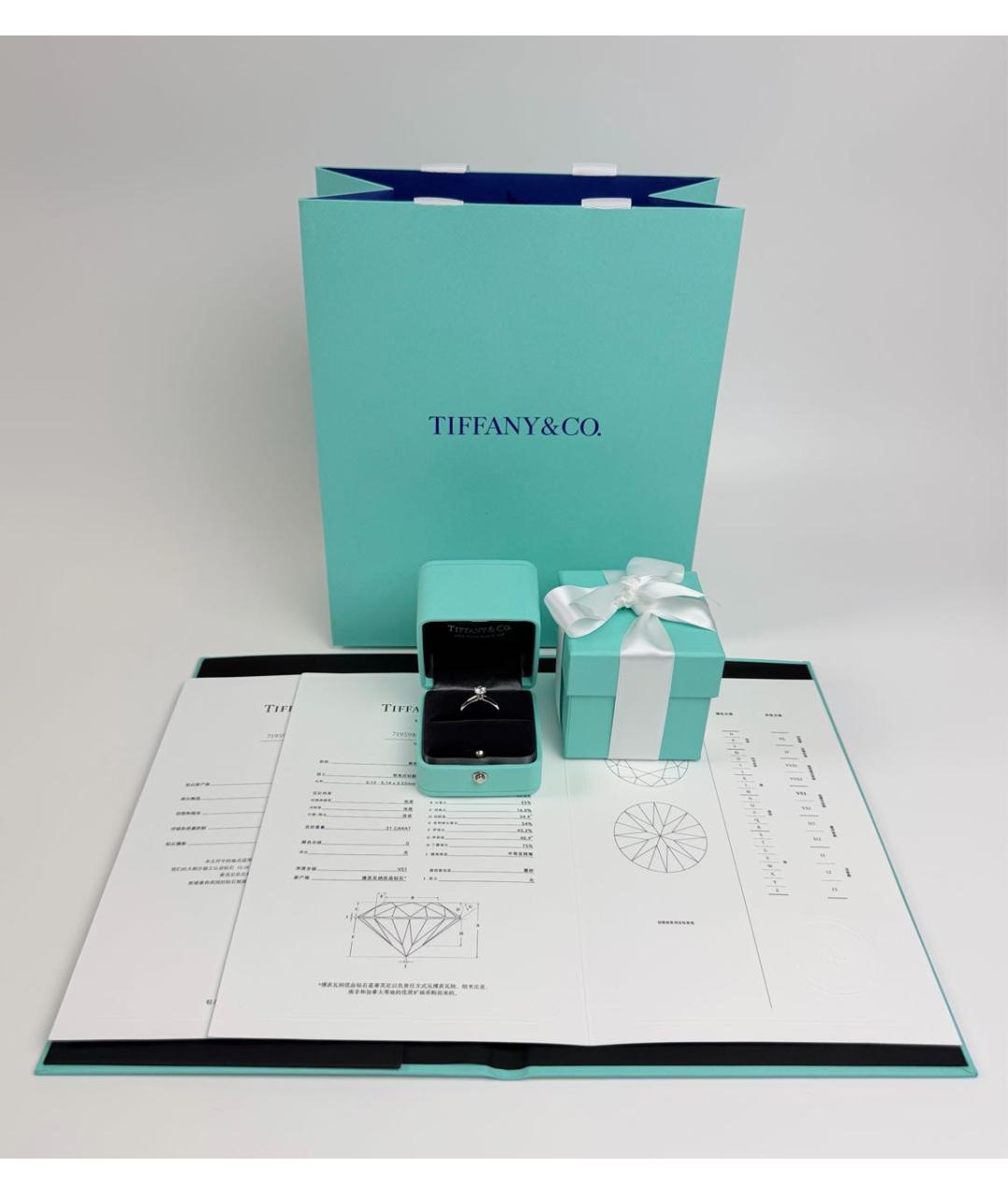 TIFFANY&CO Белое платиновое кольцо, фото 2