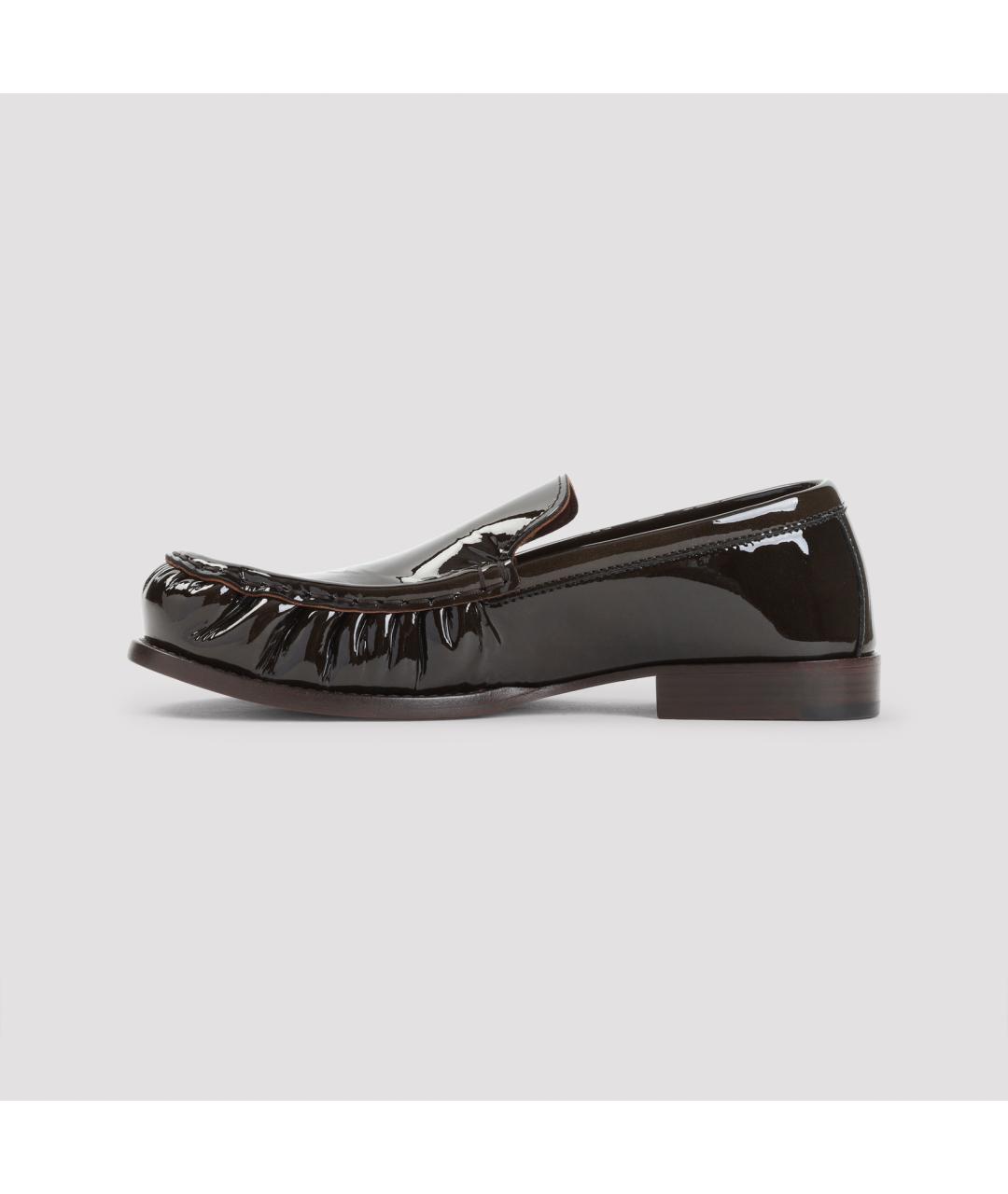 DRIES VAN NOTEN Зеленые лоферы из лакированной кожи, фото 3