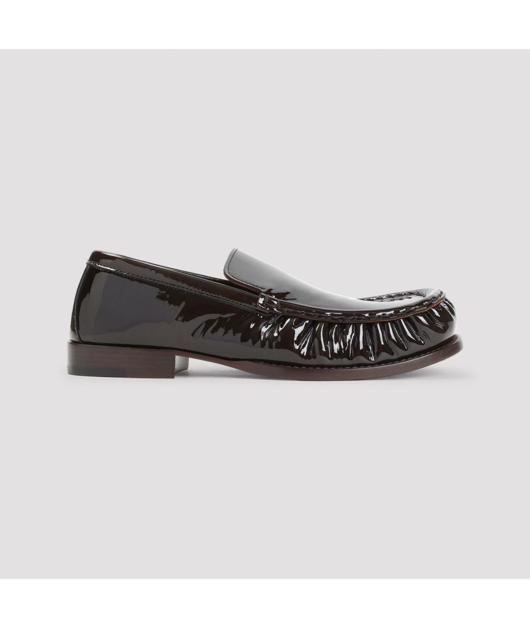 DRIES VAN NOTEN Зеленые лоферы из лакированной кожи, фото 2