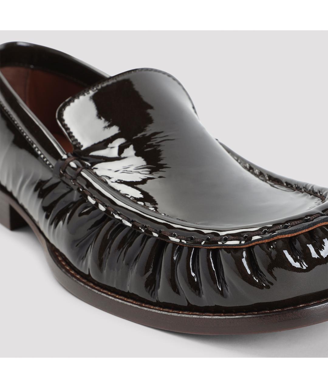 DRIES VAN NOTEN Зеленые лоферы из лакированной кожи, фото 5