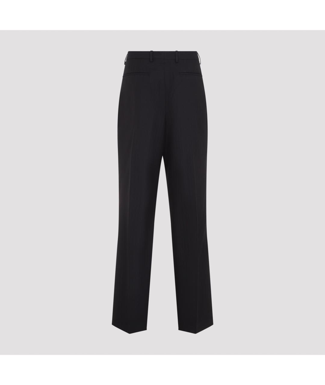 DRIES VAN NOTEN Коричневые шерстяные повседневные брюки, фото 2