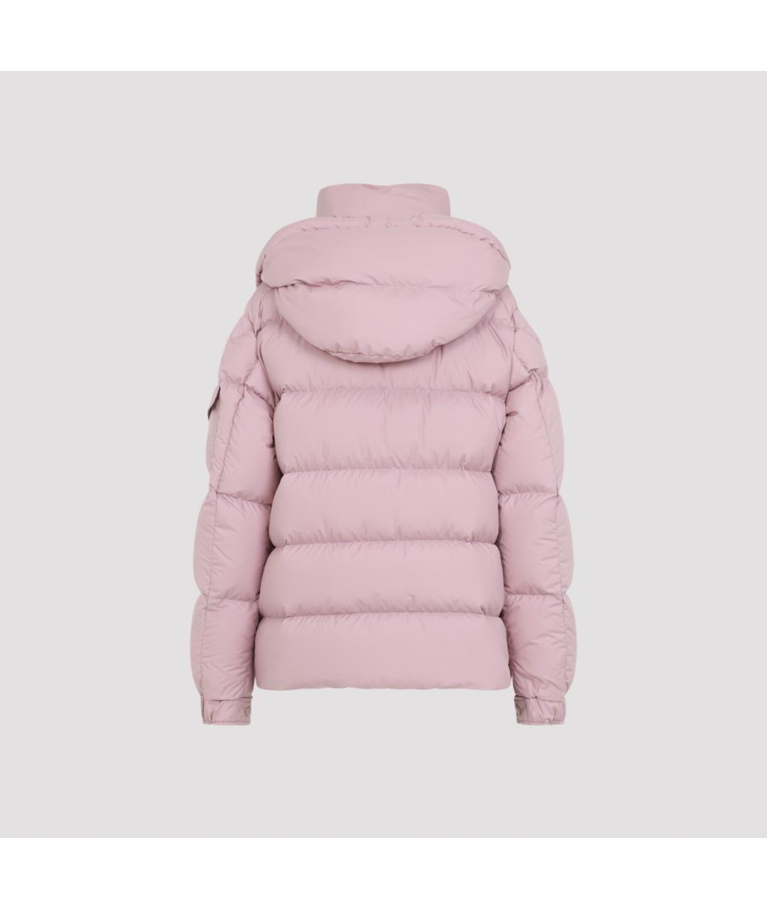 MONCLER Розовый полиэстеровый пуховик, фото 3