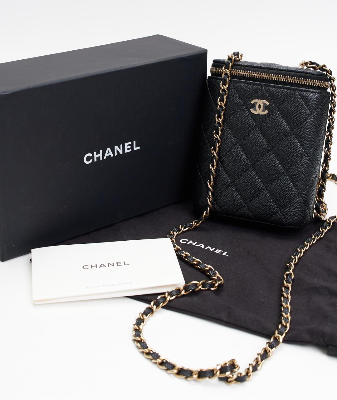 CHANEL Черная кожаная сумка через плечо, фото 7