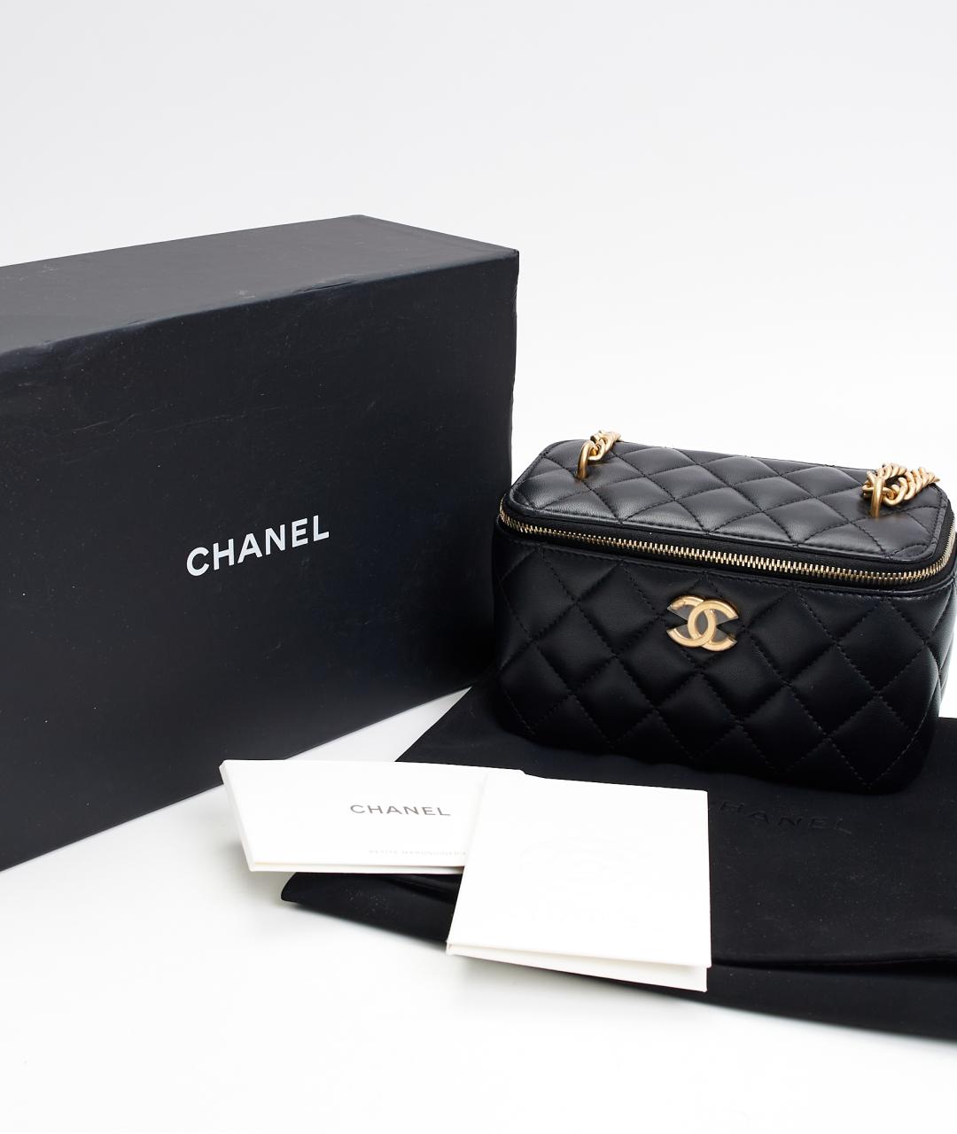CHANEL Черная кожаная сумка через плечо, фото 8