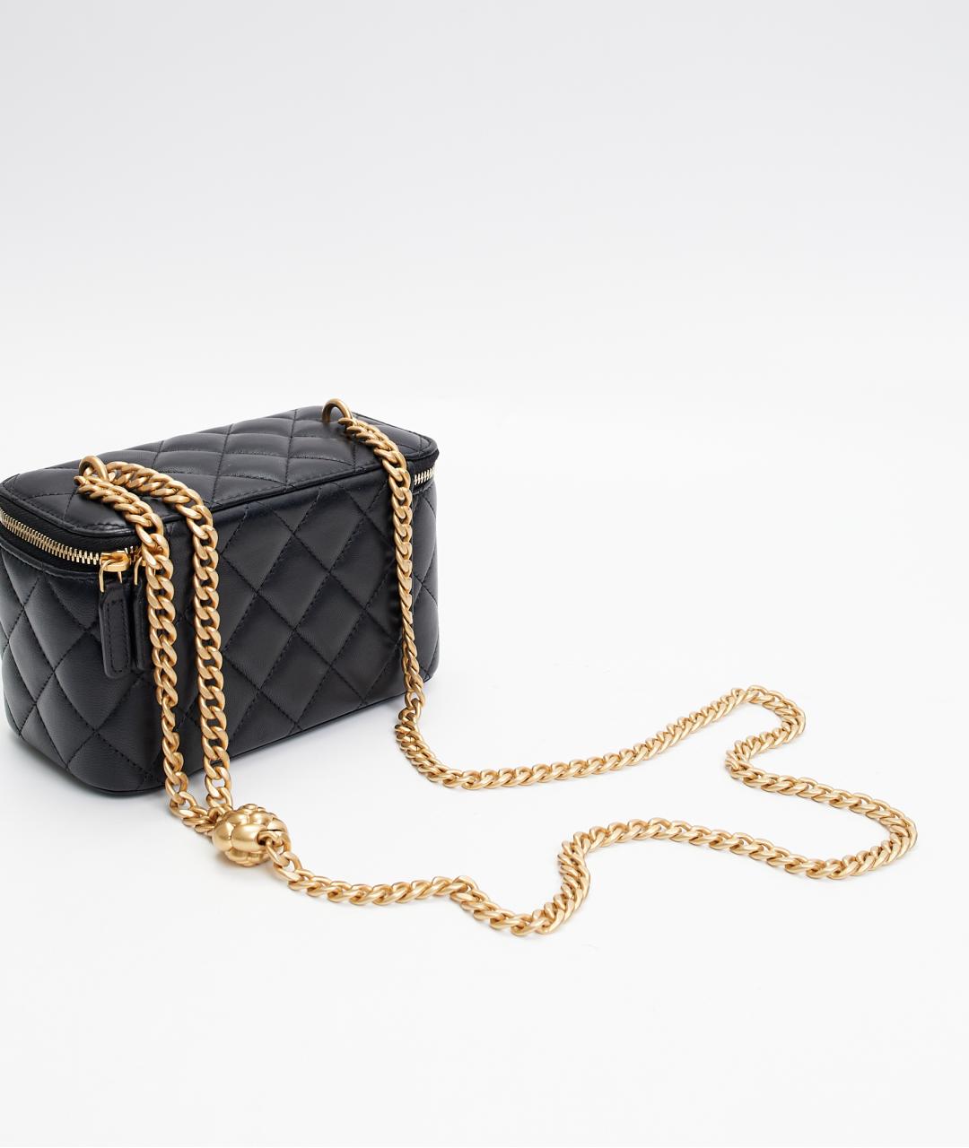CHANEL Черная кожаная сумка через плечо, фото 4