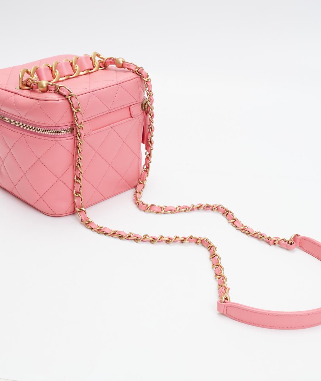 CHANEL Розовая кожаная сумка через плечо, фото 4