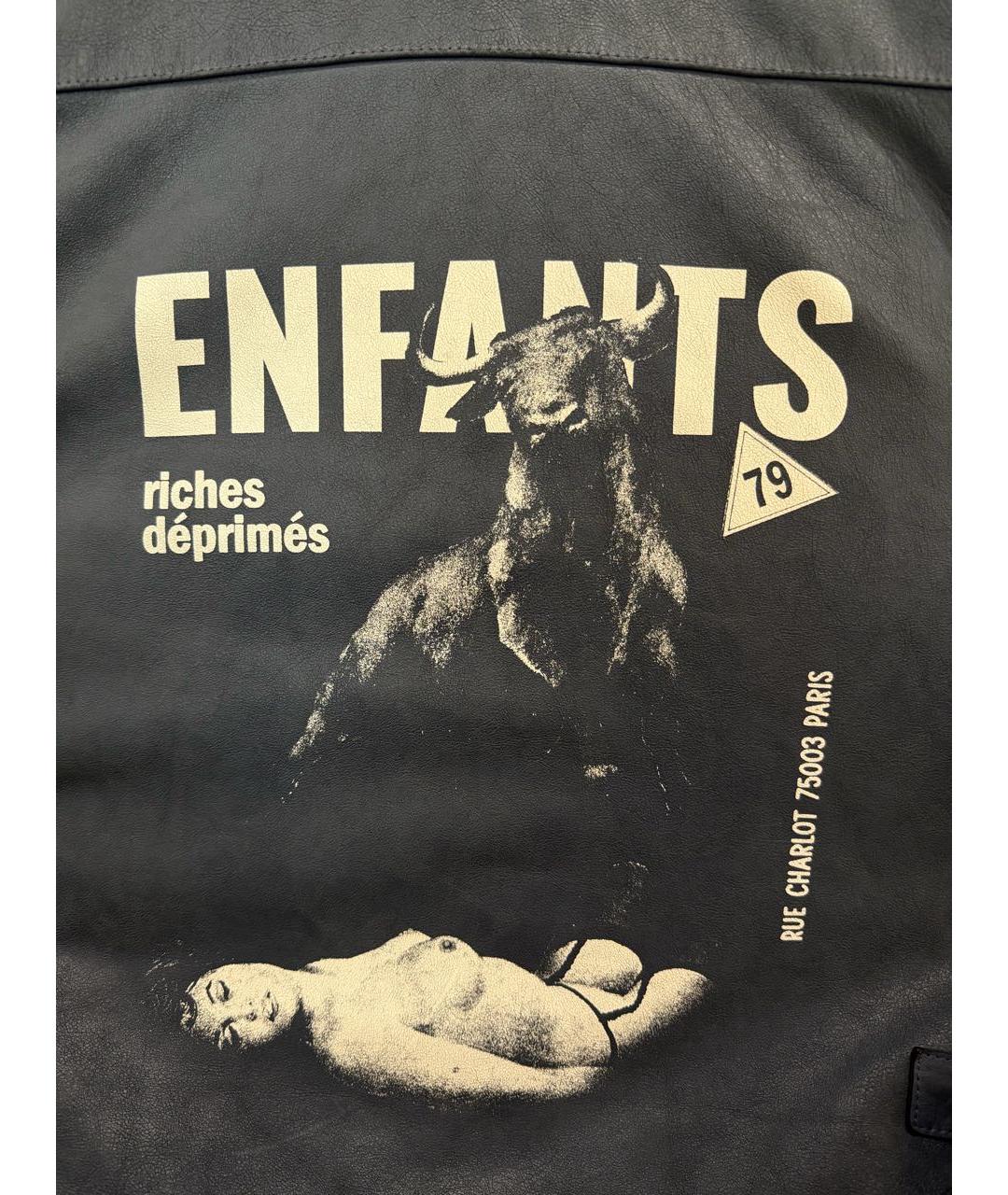 Enfants Riches Déprimés Темно-синяя кожаная куртка, фото 3