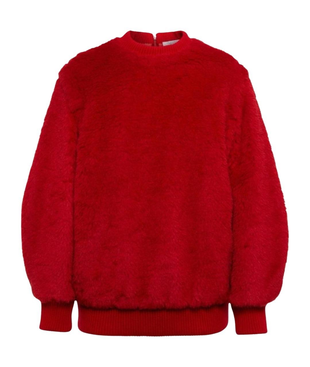 MAX MARA Красная шерстяная шуба, фото 1