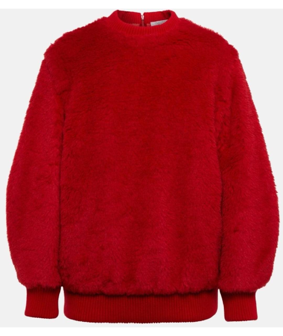 MAX MARA Красная шерстяная шуба, фото 8