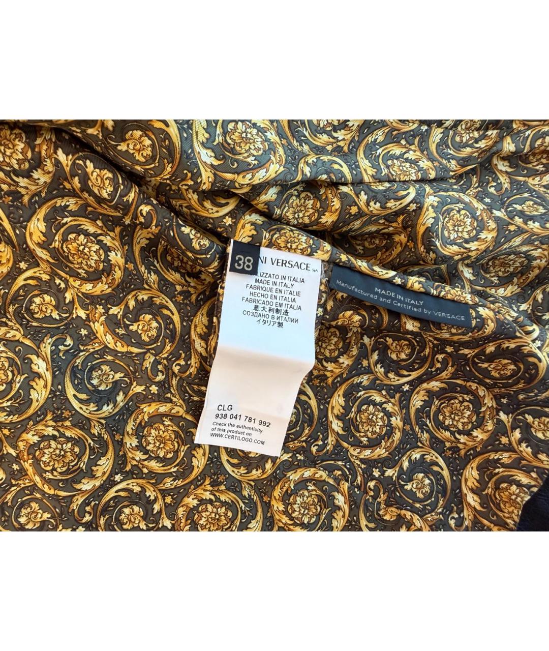 VERSACE Черная кожаная куртка, фото 4
