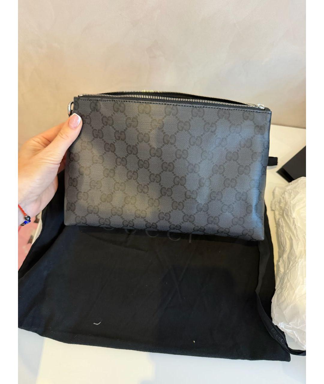 GUCCI Барсетка из канвы, фото 5