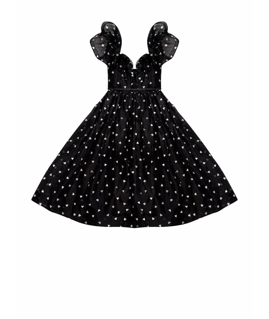 ZIMMERMANN Черное льняное коктейльное платье, фото 1