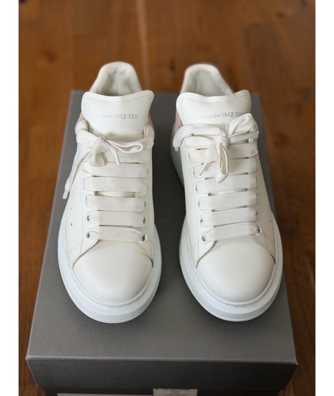 ALEXANDER MCQUEEN Белые кожаные кеды, фото 2