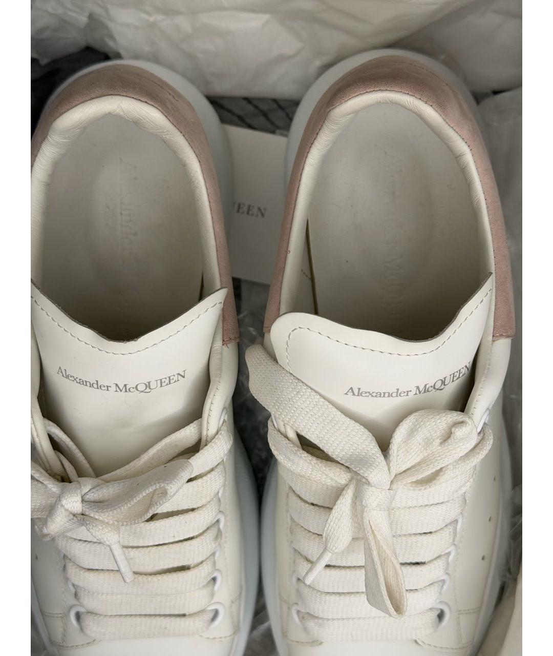 ALEXANDER MCQUEEN Белые кожаные кеды, фото 3