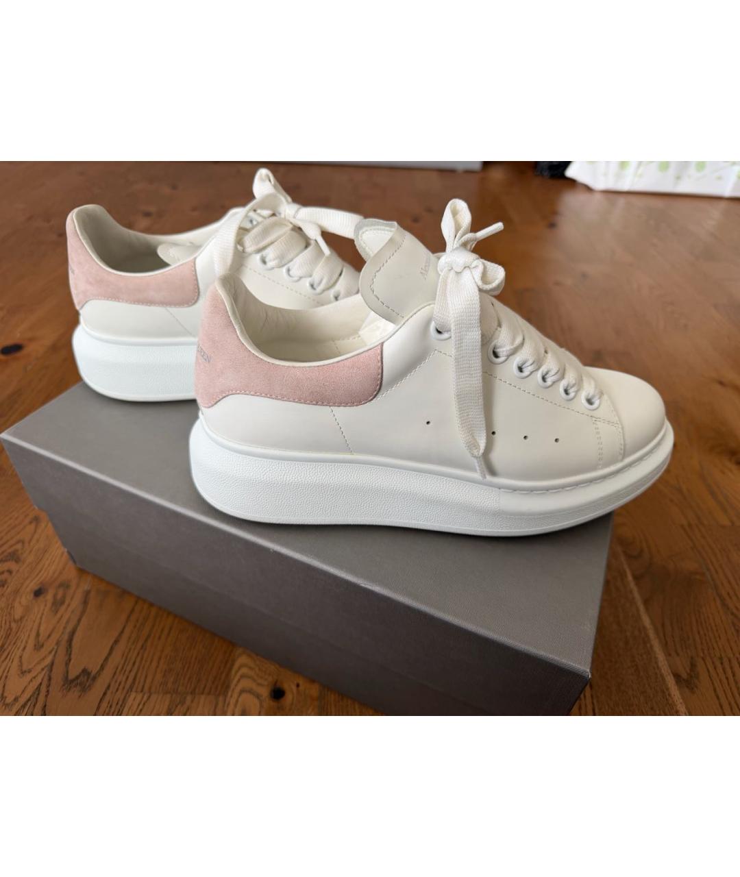 ALEXANDER MCQUEEN Белые кожаные кеды, фото 8