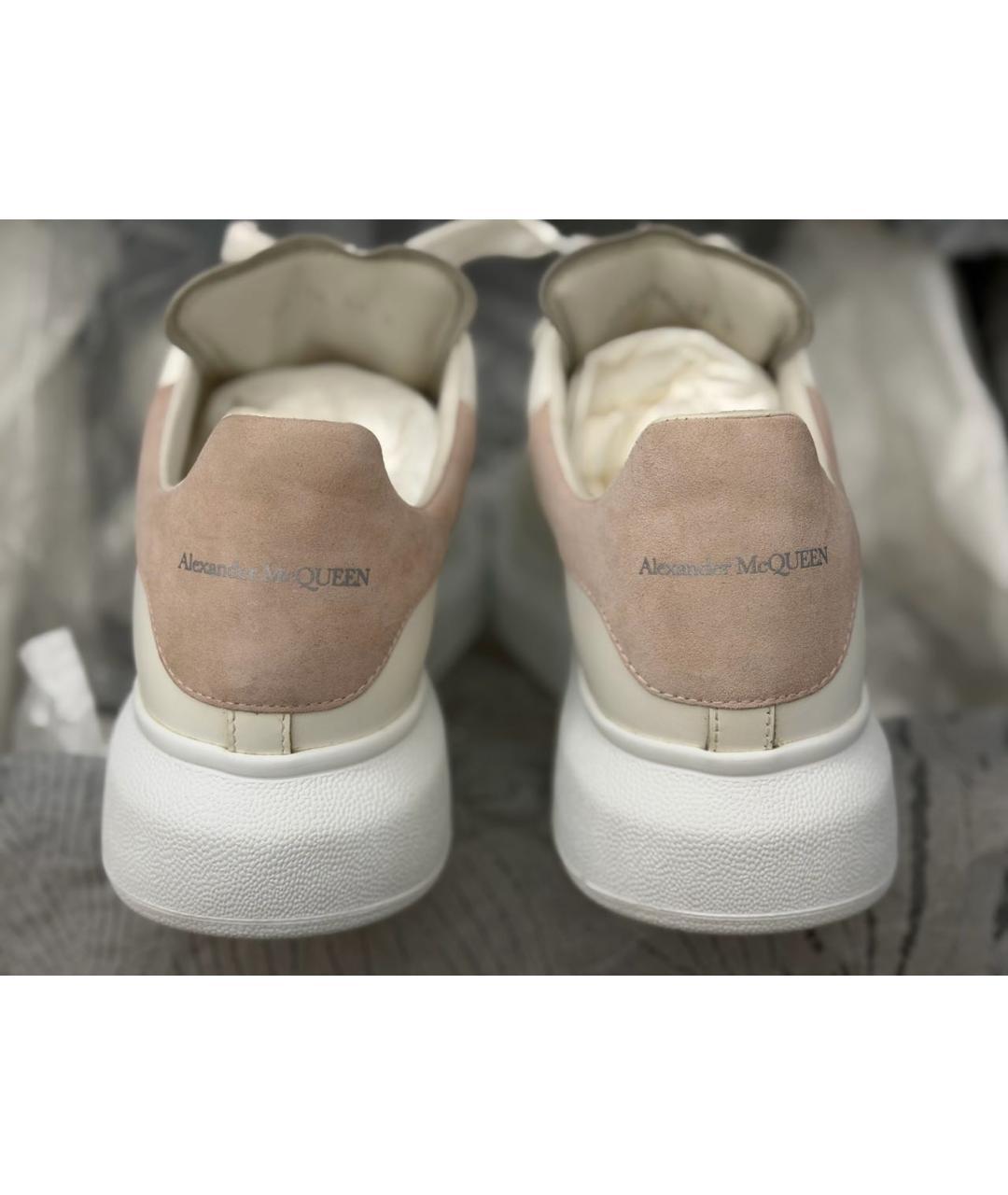 ALEXANDER MCQUEEN Белые кожаные кеды, фото 4