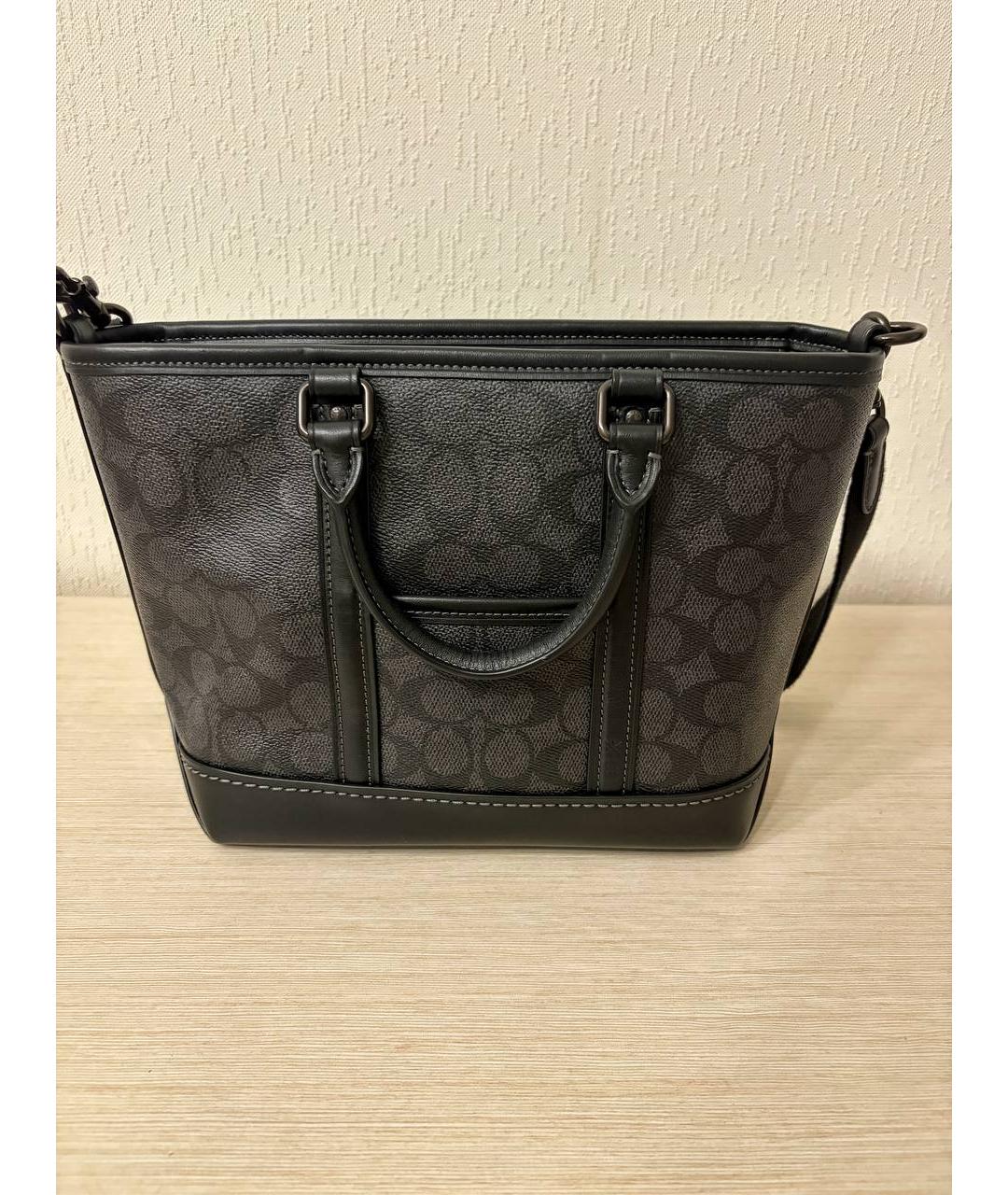 COACH Серая поясная сумка из канвы, фото 2