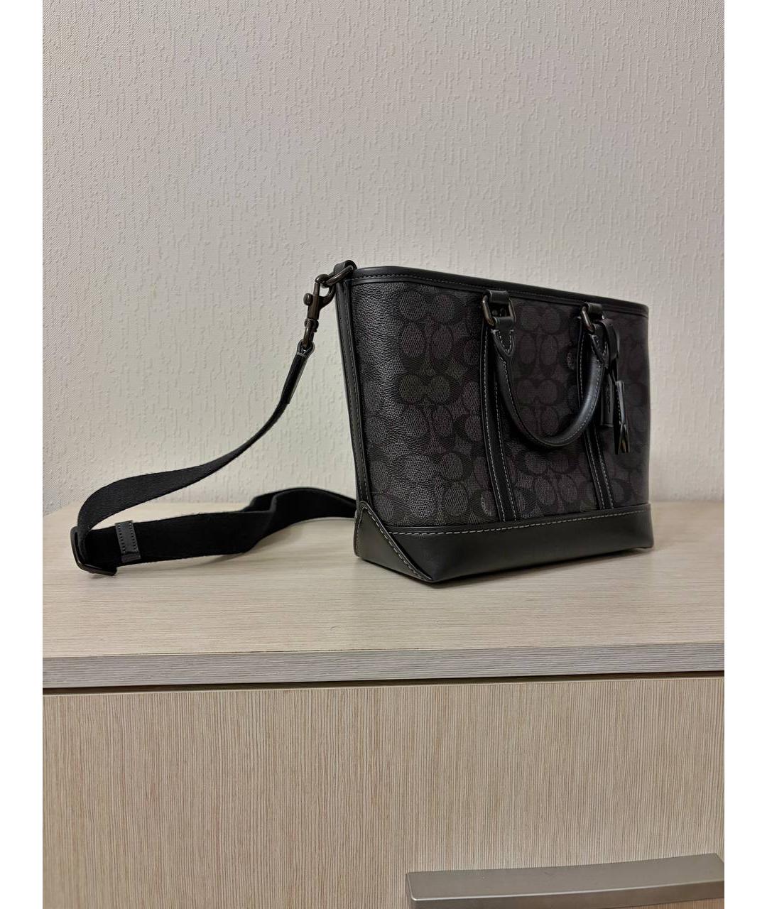 COACH Серая поясная сумка из канвы, фото 3