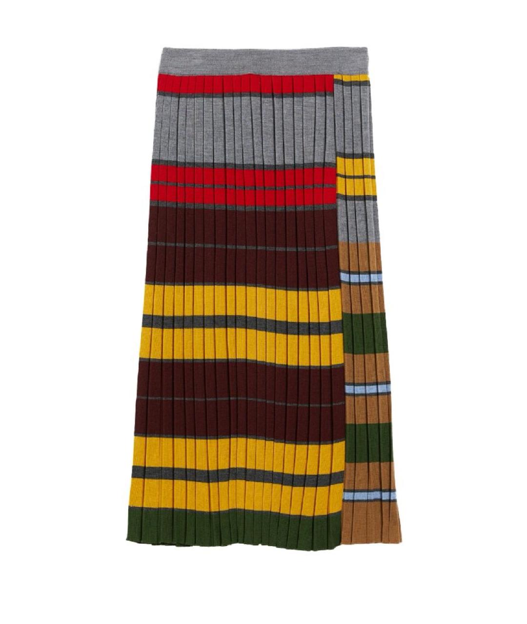 MAX MARA Мульти шерстяная юбка миди, фото 8