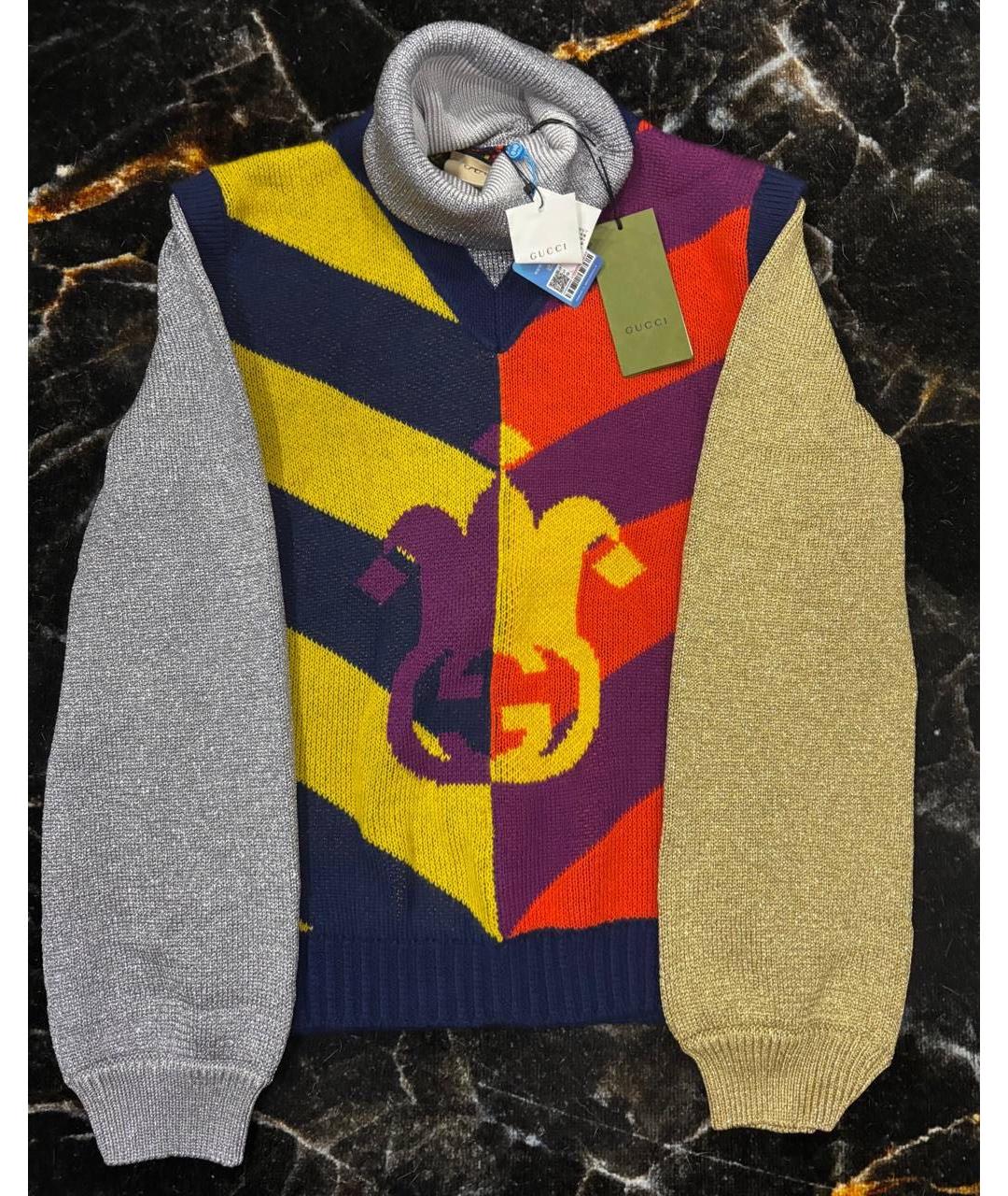 GUCCI Мульти шерстяная водолазка, фото 4