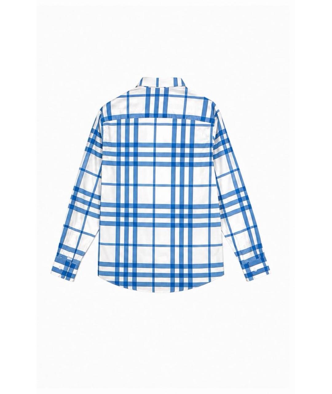 BURBERRY Синяя хлопковая кэжуал рубашка, фото 2