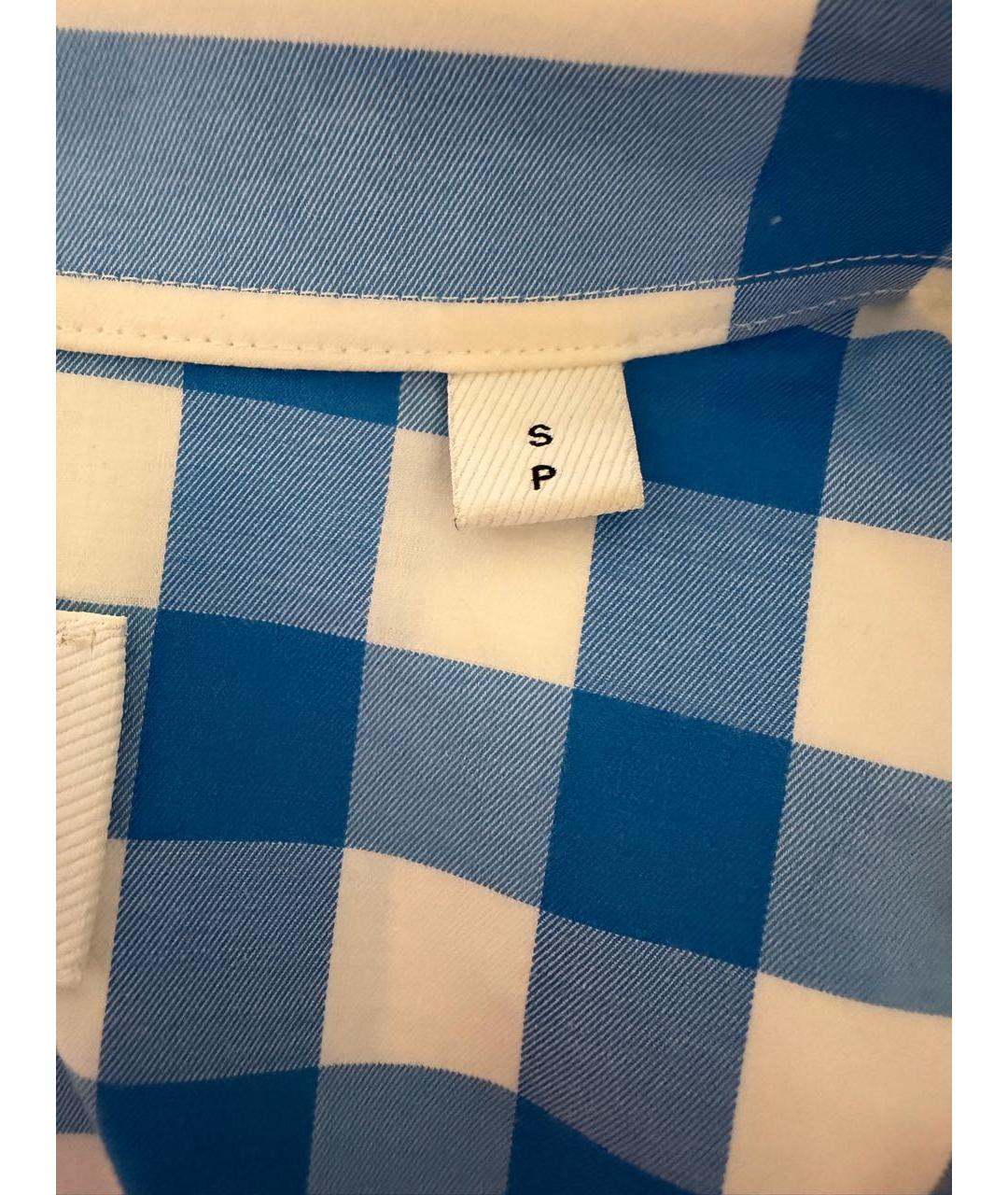 BURBERRY Синяя хлопковая кэжуал рубашка, фото 5