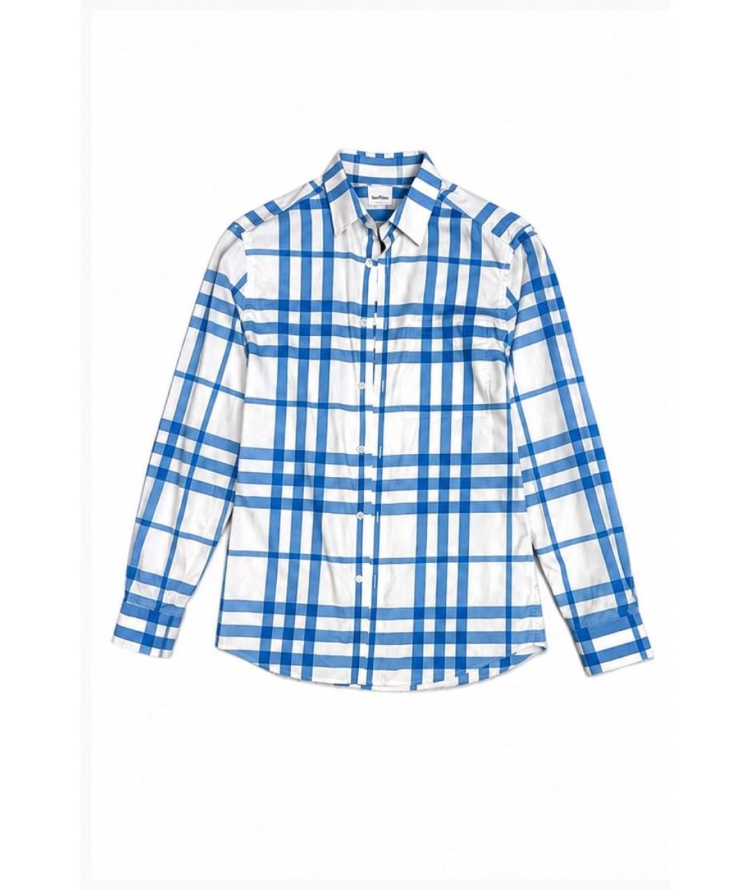BURBERRY Синяя хлопковая кэжуал рубашка, фото 1