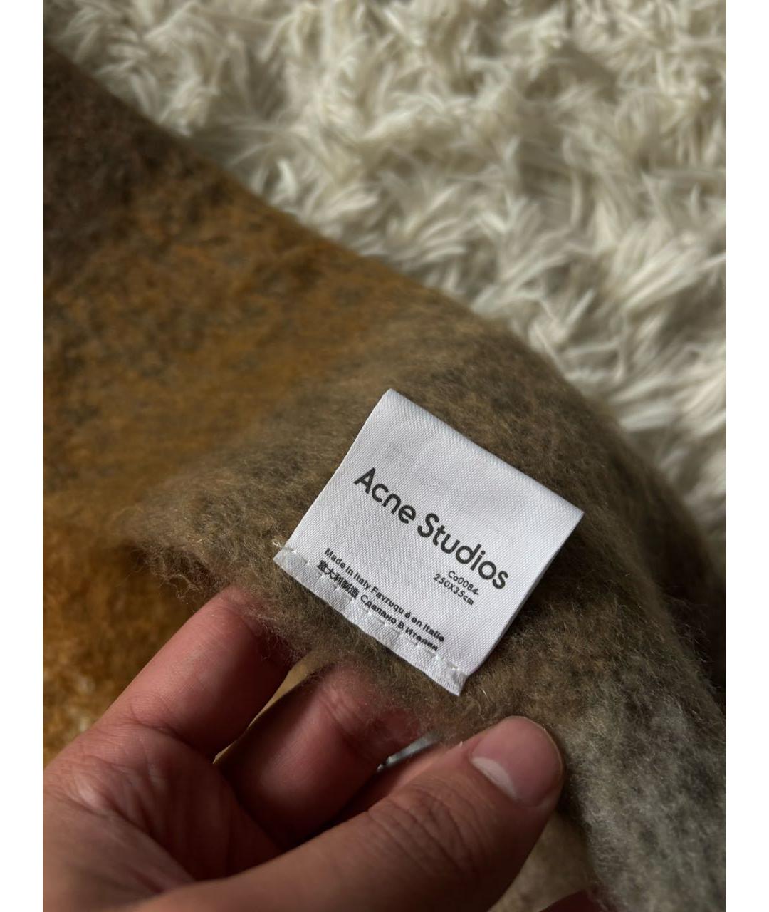 ACNE STUDIOS Коричневый шарф, фото 4