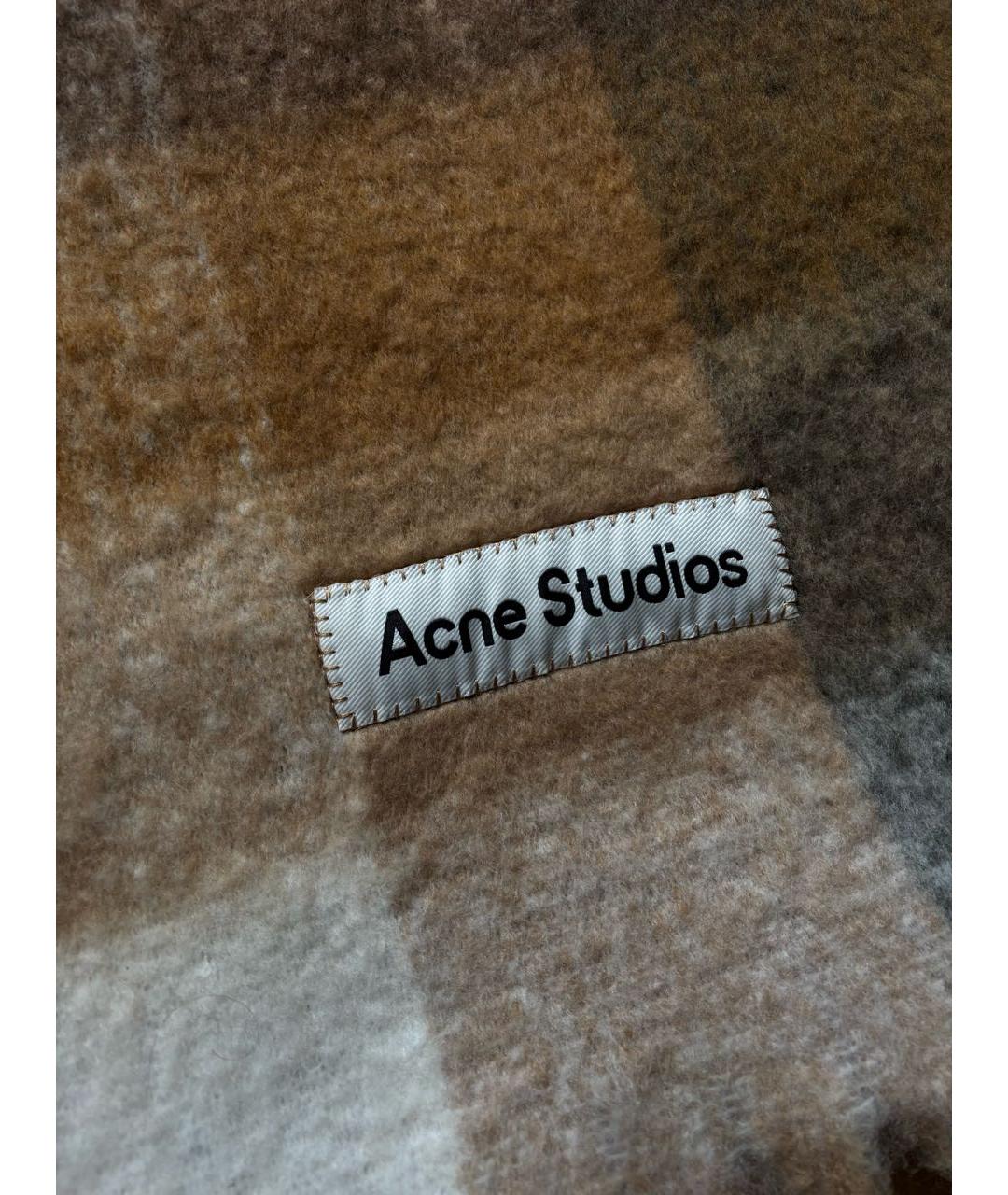 ACNE STUDIOS Коричневый шарф, фото 3