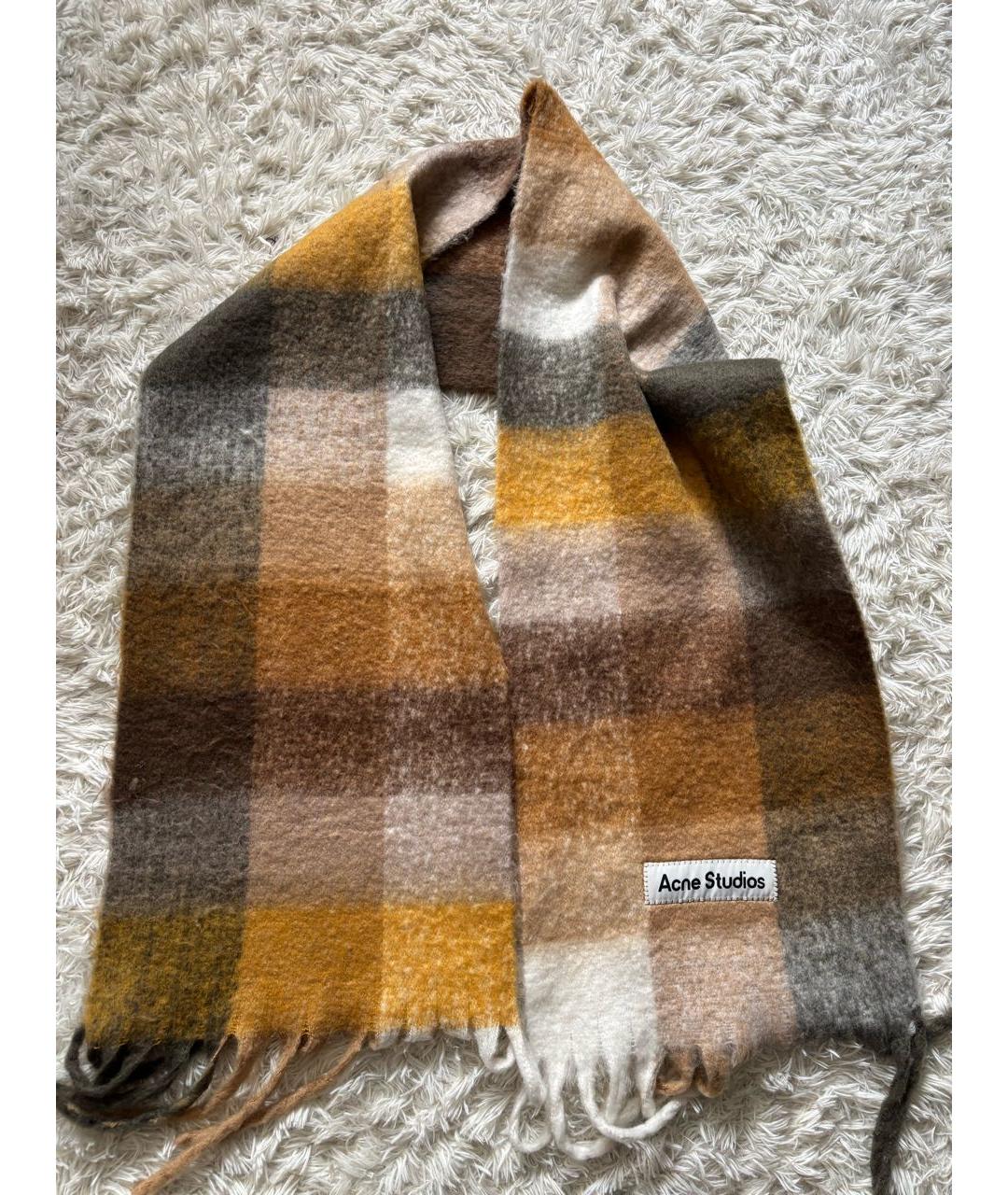 ACNE STUDIOS Коричневый шарф, фото 2