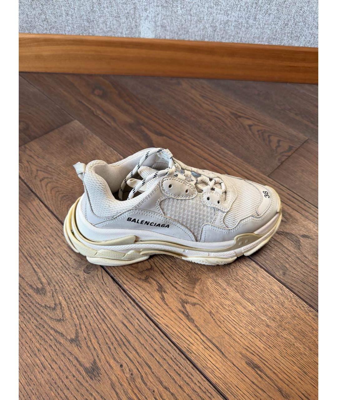 BALENCIAGA Бежевые кеды, фото 5
