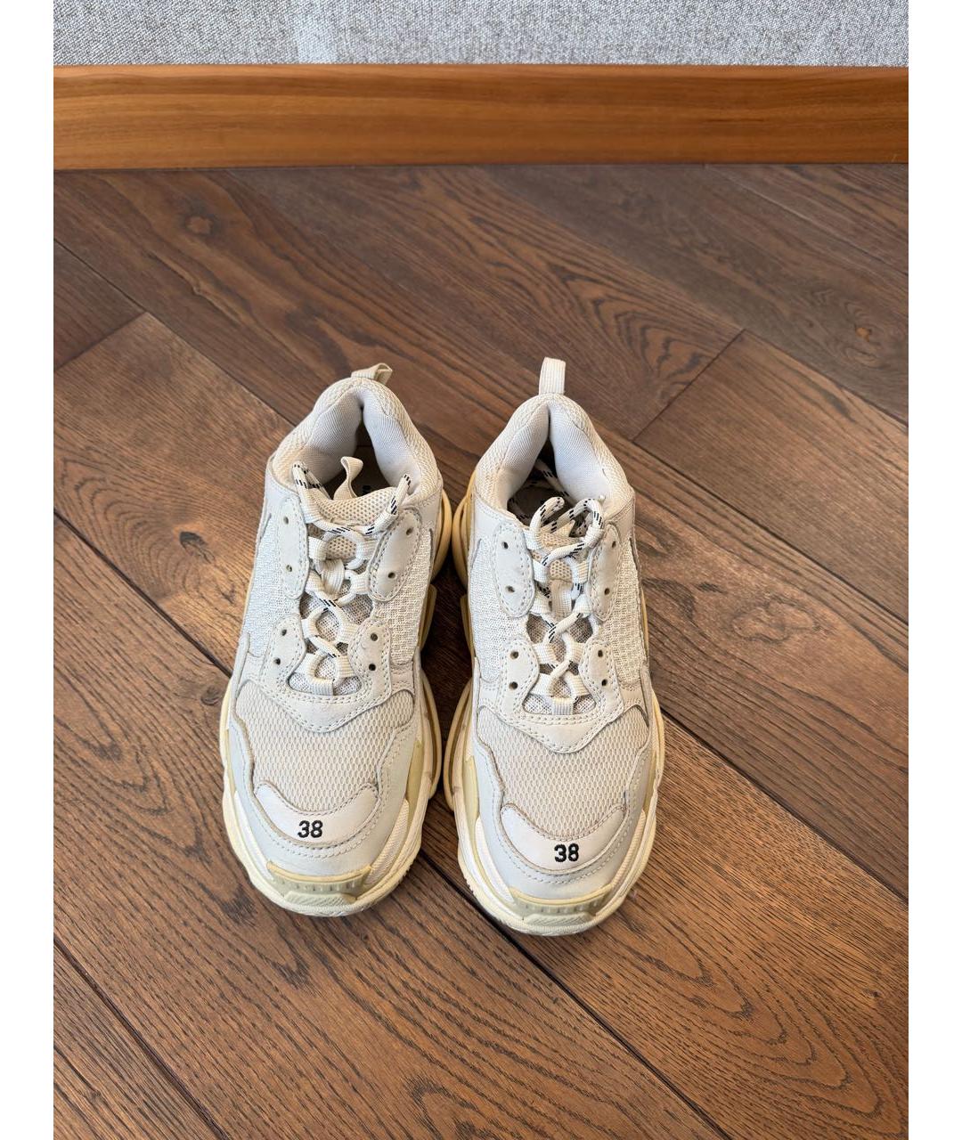 BALENCIAGA Бежевые кеды, фото 2