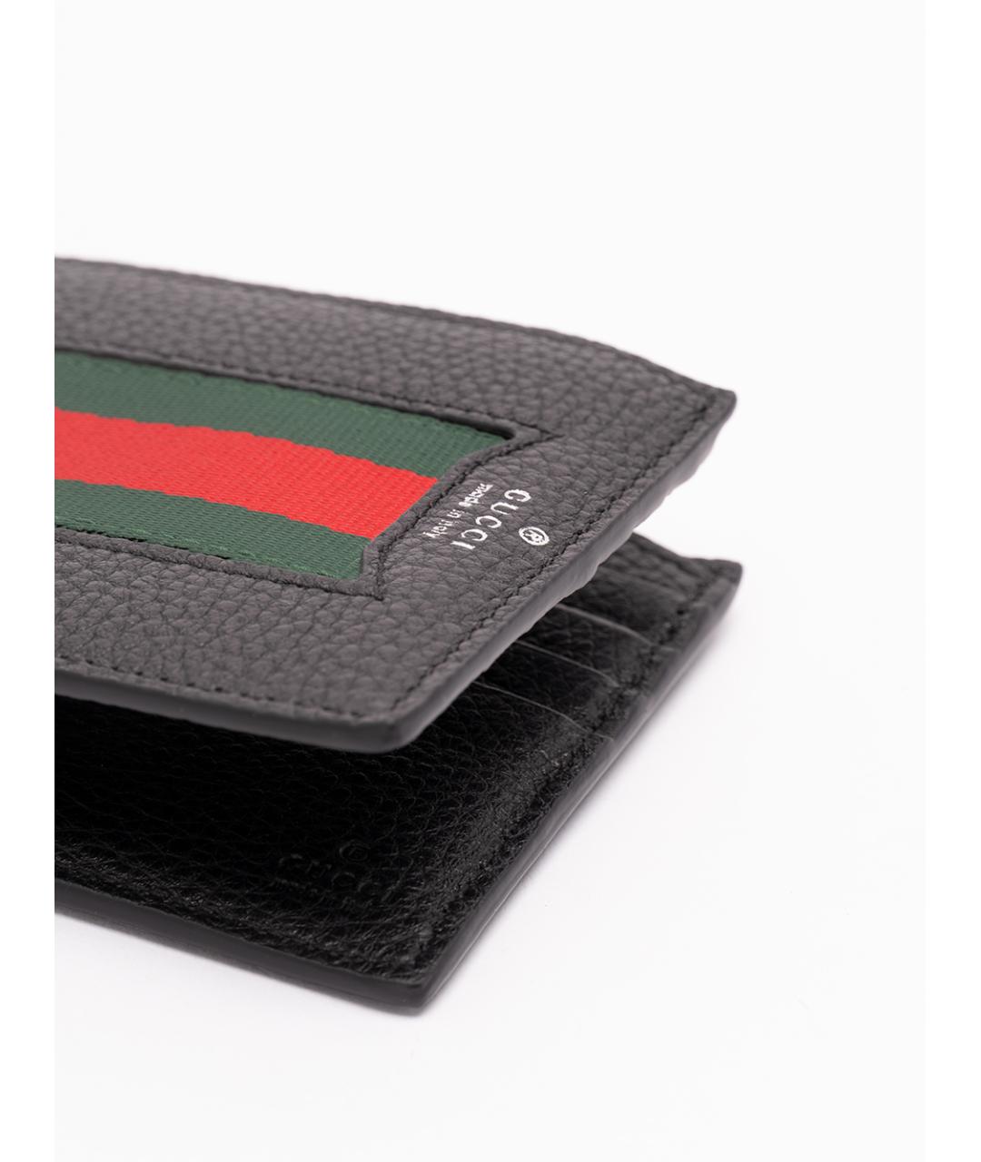 GUCCI Черный кожаный кошелек, фото 4