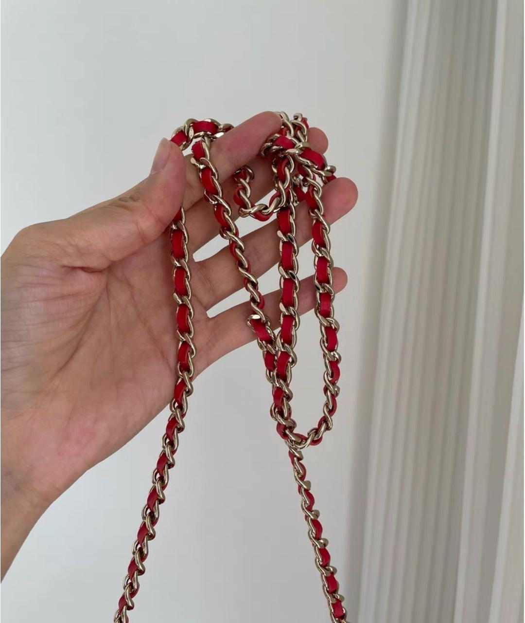 CHANEL Красная сумка через плечо, фото 4