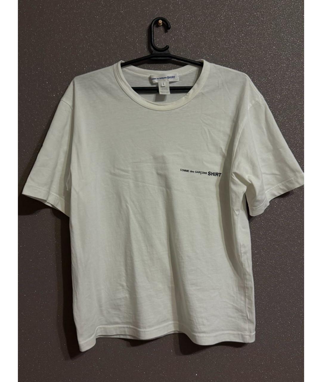 COMME DES GARÇONS SHIRT Белая хлопковая футболка, фото 5