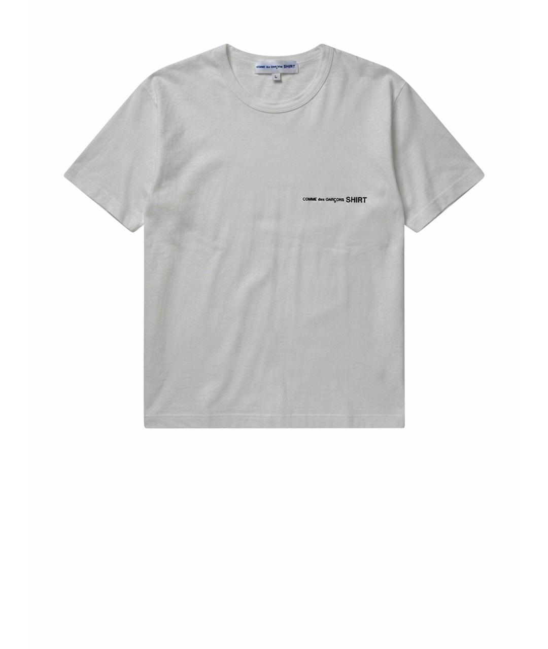 COMME DES GARÇONS SHIRT Белая хлопковая футболка, фото 1
