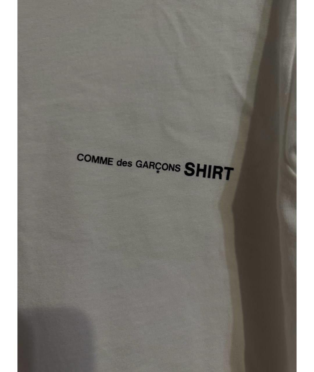 COMME DES GARÇONS SHIRT Белая хлопковая футболка, фото 4