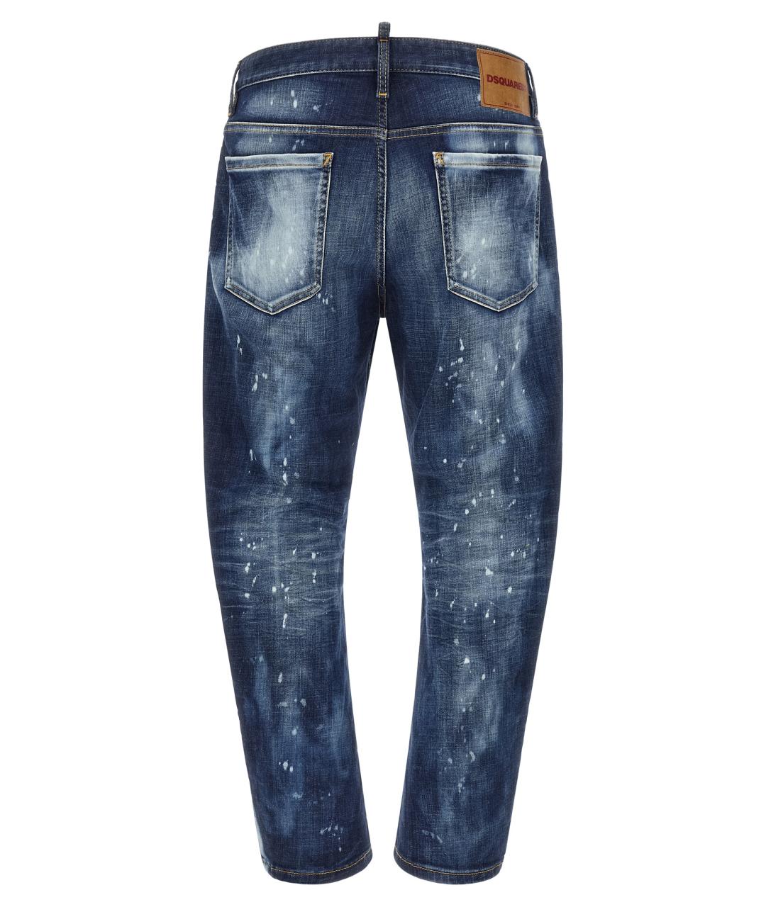 DSQUARED2 Синие хлопко-эластановые джинсы скинни, фото 2