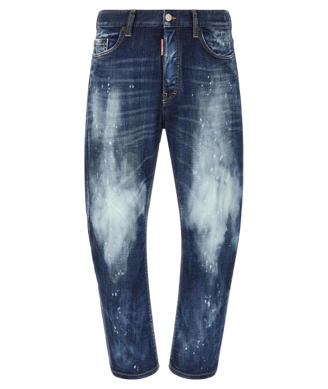 DSQUARED2 Синие хлопко-эластановые джинсы скинни, фото 1